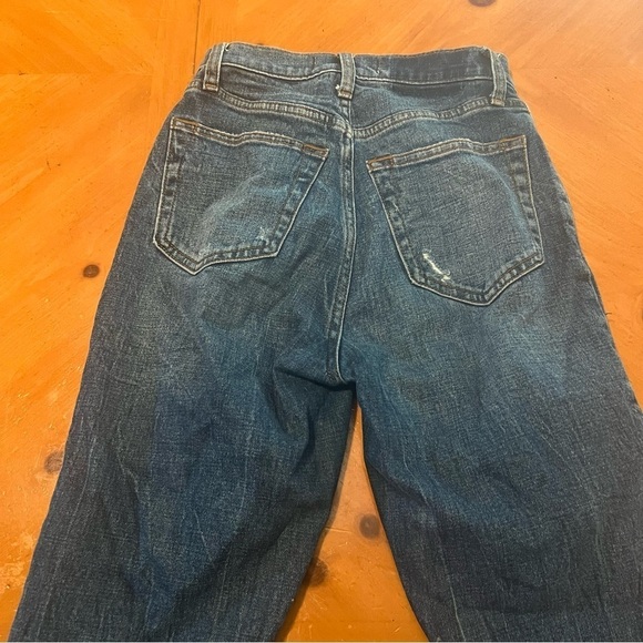 Abercrombie & Fitch Curve Love Ultra High Rise Ankle Straight Jean Distressed 24 - Picture 10 of 13